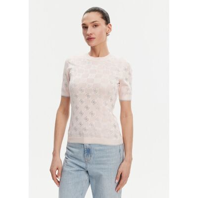Guess Pullover W5GR20 Z3D60 Rosa Regular Fit XL female Guess Pullover W5GR20 Z3D60 Rosa Regular Fit XL female