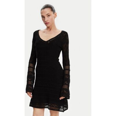 Guess Strickkleid W5GK48 Z3E22 Schwarz Slim Fit S female Guess Strickkleid W5GK48 Z3E22 Schwarz Slim Fit S female