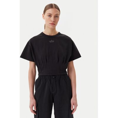Alpha Industries T-Shirt Waisted 148070 Schwarz Regular Fit M female Alpha Industries T-Shirt Waisted 148070 Schwarz Regular Fit M female