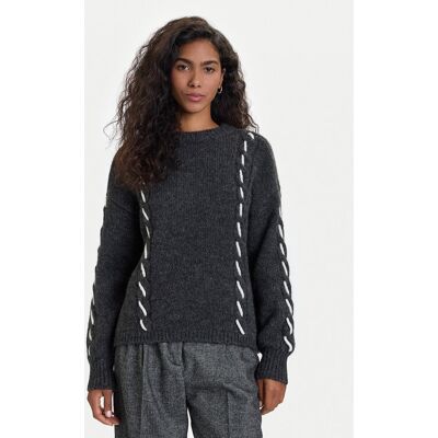 Vero Moda Pullover Ilina 10334866 Grau Loose Fit S female Vero Moda Pullover Ilina 10334866 Grau Loose Fit S female