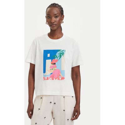 Vero Moda T-Shirt Salli Mette 10344804 Weiß Regular Fit L female Vero Moda T-Shirt Salli Mette 10344804 Weiß Regular Fit L female