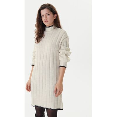 ONLY Strickkleid Chick Stitch 15366020 Beige Loose Fit L female ONLY Strickkleid Chick Stitch 15366020 Beige Loose Fit L female