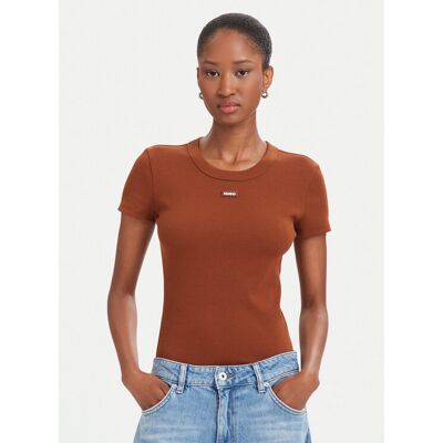 HUGO T-Shirt Easy 50523924 Braun Slim Fit L female HUGO T-Shirt Easy 50523924 Braun Slim Fit L female