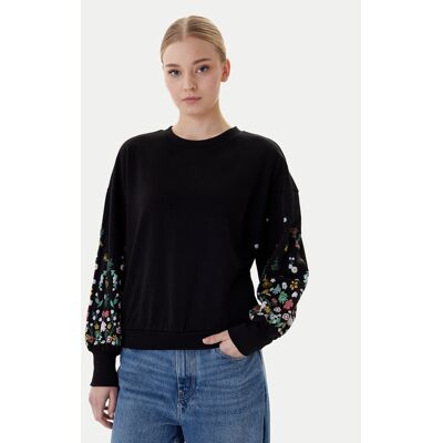 ONLY Sweatshirt Brooke 15216364 Schwarz Regular Fit M female ONLY Sweatshirt Brooke 15216364 Schwarz Regular Fit M female