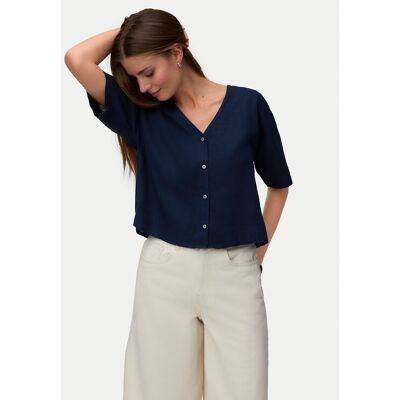Vero Moda Hemd Rosie 10346914 Dunkelblau Loose Fit XL female Vero Moda Hemd Rosie 10346914 Dunkelblau Loose Fit XL female