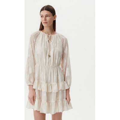 Liu Jo Sommerkleid WA5321 T4304 Écru Regular Fit 42 female Liu Jo Sommerkleid WA5321 T4304 Écru Regular Fit 42 female