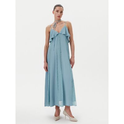 TWINSET Sommerkleid 251TP2412 Blau Regular Fit 42 female TWINSET Sommerkleid 251TP2412 Blau Regular Fit 42 female
