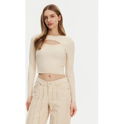 ONLY Pullover Meddi 15339582 Beige Cropped Fit M female ONLY Pullover Meddi 15339582 Beige Cropped Fit M female