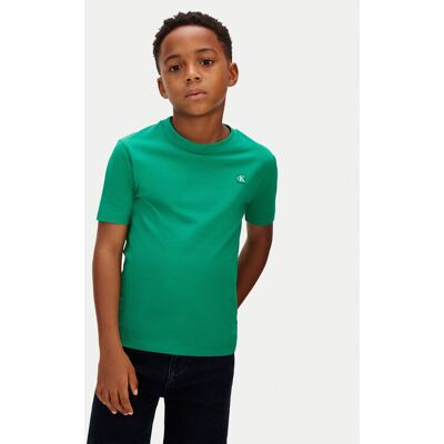 Calvin Klein Jeans T-Shirt Mono Mini Badge LV1CKSJA30 Grün Regular Fit 16Y unisex Calvin Klein Jeans T-Shirt Mono Mini Badge LV1CKSJA30 Grün Regular Fit 16Y unisex