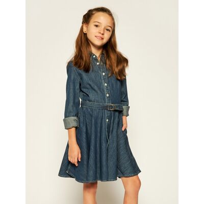 Polo Ralph Lauren Kleid für den Alltag Denim Shirtd 313698860001 Dunkelblau Regular Fit 12Y female Polo Ralph Lauren Kleid für den Alltag Denim Shirtd 313698860001 Dunkelblau Regular Fit 12Y female
