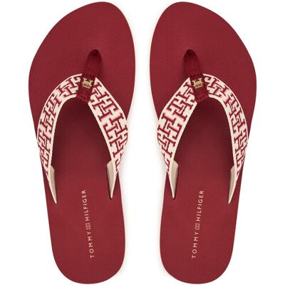 Tommy Hilfiger Zehentrenner Corportate Sandal FW0FW09610 Rot 39 female Tommy Hilfiger Zehentrenner Corportate Sandal FW0FW09610 Rot 39 female
