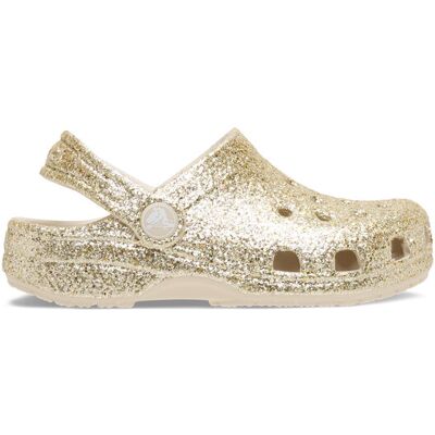 Crocs Pantoletten Classic Chunky Glitter Clog K 211939 Goldfarben 32_33 female Crocs Pantoletten Classic Chunky Glitter Clog K 211939 Goldfarben 32_33 female