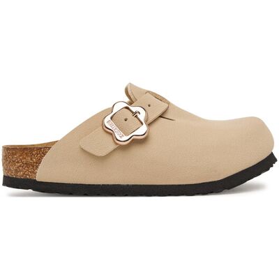 Birkenstock Pantoletten Boston Flower Buckle 1030630 S Beige 26 female Birkenstock Pantoletten Boston Flower Buckle 1030630 S Beige 26 female