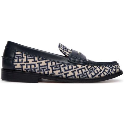 Tommy Hilfiger Slipper Th Monogram Penny Bar Loafer FW0FW09537 Dunkelblau 37 female Tommy Hilfiger Slipper Th Monogram Penny Bar Loafer FW0FW09537 Dunkelblau 37 female