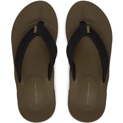 Tommy Hilfiger Zehentrenner Molded Hilfiger Lth Beach Sandal FM0FM05802 Schwarz 41 male Tommy Hilfiger Zehentrenner Molded Hilfiger Lth Beach Sandal FM0FM05802 Schwarz 41 male
