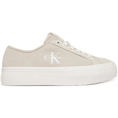 Calvin Klein Sneakers Vulc Flatf Laceup Suede HW0HW03088 Beige 35 female Calvin Klein Sneakers Vulc Flatf Laceup Suede HW0HW03088 Beige 35 female