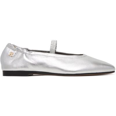 Tommy Hilfiger Ballerinas Silver Lth Ellastic Ballerina FW0FW09466 Silberfarben 41 female Tommy Hilfiger Ballerinas Silver Lth Ellastic Ballerina FW0FW09466 Silberfarben 41 female