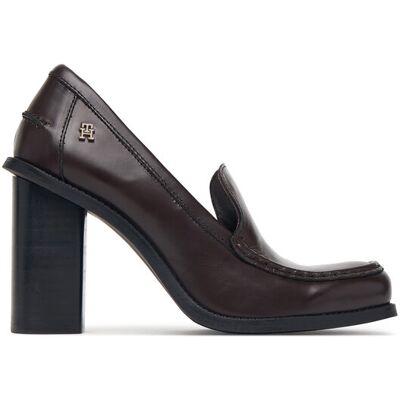 Tommy Hilfiger Halbschuhe Square Toe Heeled Loafer FW0FW09493 Dunkelbraun 41 female Tommy Hilfiger Halbschuhe Square Toe Heeled Loafer FW0FW09493 Dunkelbraun 41 female