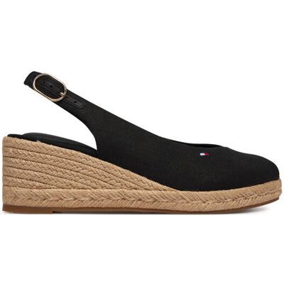Tommy Hilfiger Espadrilles Mid Wedge Espad Slingback FW0FW09228 Schwarz 37 female Tommy Hilfiger Espadrilles Mid Wedge Espad Slingback FW0FW09228 Schwarz 37 female