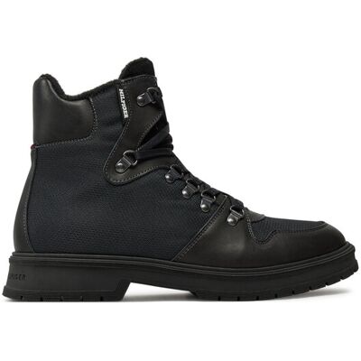 Tommy Hilfiger Schnürschuhe Hilfiger Warm Cordura Mix Boot FM0FM05180 Schwarz 40 male Tommy Hilfiger Schnürschuhe Hilfiger Warm Cordura Mix Boot FM0FM05180 Schwarz 40 male