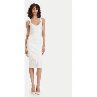 Elisabetta Franchi Coctailkleid AM-24D-62E2-V790 Weiß Slim Fit 42 female Elisabetta Franchi Coctailkleid AM-24D-62E2-V790 Weiß Slim Fit 42 female