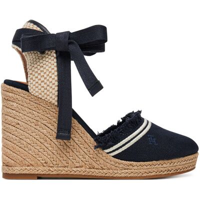 Tommy Hilfiger Espadrilles Fringe Canvas High Wedge FW0FW08878 Dunkelblau 39 female Tommy Hilfiger Espadrilles Fringe Canvas High Wedge FW0FW08878 Dunkelblau 39 female