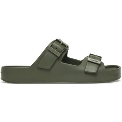 Calvin Klein Pantoletten Ergon Eva Double Bar Sandal HM0HM02116 Grün 41 male Calvin Klein Pantoletten Ergon Eva Double Bar Sandal HM0HM02116 Grün 41 male