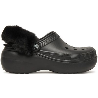 Crocs Pantoletten Classic Platform Fuzz Lined Clog 212854 Schwarz 41_42 female Crocs Pantoletten Classic Platform Fuzz Lined Clog 212854 Schwarz 41_42 female