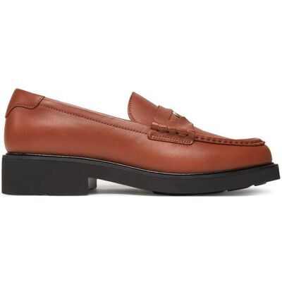 Tommy Hilfiger Mokassins Crest Squarish Toe Penny Loafer FW0FW08633 Braun 36 female Tommy Hilfiger Mokassins Crest Squarish Toe Penny Loafer FW0FW08633 Braun 36 female