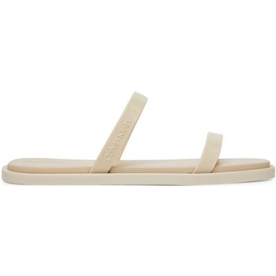 Calvin Klein Pantoletten Double Bar Slide - Jelly HW0HW02417 Écru 38 female Calvin Klein Pantoletten Double Bar Slide - Jelly HW0HW02417 Écru 38 female