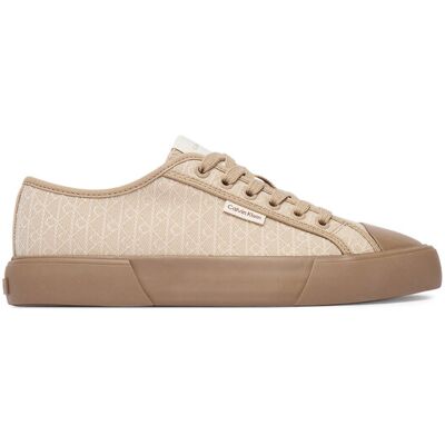 Calvin Klein Sneakers aus Stoff Vulc Low Laceup Aop Canvas HW0HW03142 Beige 39 female Calvin Klein Sneakers aus Stoff Vulc Low Laceup Aop Canvas HW0HW03142 Beige 39 female