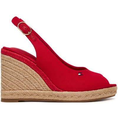 Tommy Hilfiger Espadrilles Flag High Wedge Espad Slingback FW0FW09343 Rot 40 female Tommy Hilfiger Espadrilles Flag High Wedge Espad Slingback FW0FW09343 Rot 40 female