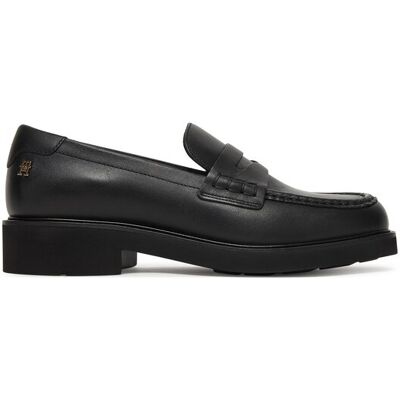 Tommy Hilfiger Slipper Elettra Penny Leather FW0FW09360 Schwarz 38 female Tommy Hilfiger Slipper Elettra Penny Leather FW0FW09360 Schwarz 38 female
