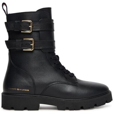 Tommy Hilfiger Schnürschuhe Biker Laceup FW0FW08986 Schwarz 37 female Tommy Hilfiger Schnürschuhe Biker Laceup FW0FW08986 Schwarz 37 female