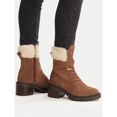 Tommy Hilfiger Schnürschuhe Th Shearling Lace Up Boot FW0FW08999 Braun 37 female Tommy Hilfiger Schnürschuhe Th Shearling Lace Up Boot FW0FW08999 Braun 37 female