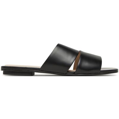 Calvin Klein Pantoletten Flat Slide - Lth 2 Straps HW0HW02365 Schwarz 37 female Calvin Klein Pantoletten Flat Slide - Lth 2 Straps HW0HW02365 Schwarz 37 female