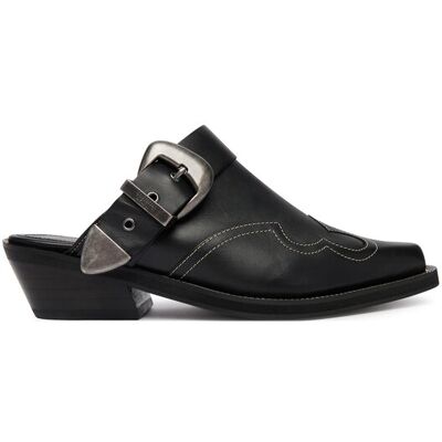 Tommy Jeans Pantoletten Archive Cowboy Mule Leather EN0EN03063 Schwarz 39 female Tommy Jeans Pantoletten Archive Cowboy Mule Leather EN0EN03063 Schwarz 39 female