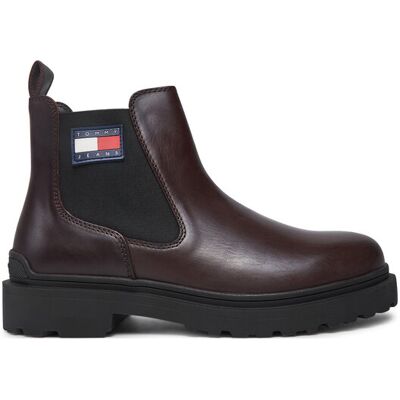 Tommy Jeans Klassische Stiefeletten Tjm Leather Chelsea Boot EM0EM01448 Braun 44 male Tommy Jeans Klassische Stiefeletten Tjm Leather Chelsea Boot EM0EM01448 Braun 44 male