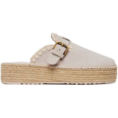Mou Espadrilles Jute clog plain MU.SW641000A Grau 38 female Mou Espadrilles Jute clog plain MU.SW641000A Grau 38 female