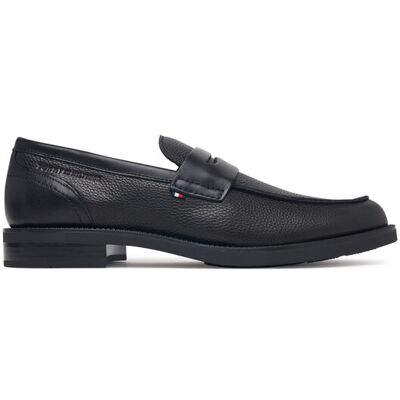 Tommy Hilfiger Slipper Lth Mix Dress Hilfiger Loafer FM0FM06087 Schwarz 44 male Tommy Hilfiger Slipper Lth Mix Dress Hilfiger Loafer FM0FM06087 Schwarz 44 male