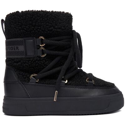 Tommy Hilfiger Schneeschuhe Faux Shearling Snowboot FW0FW08788 Schwarz 36 female Tommy Hilfiger Schneeschuhe Faux Shearling Snowboot FW0FW08788 Schwarz 36 female