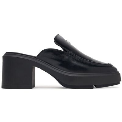 Calvin Klein Pantoletten Block Heel Mule Lth Hdw HW0HW03175 Schwarz 38 female Calvin Klein Pantoletten Block Heel Mule Lth Hdw HW0HW03175 Schwarz 38 female
