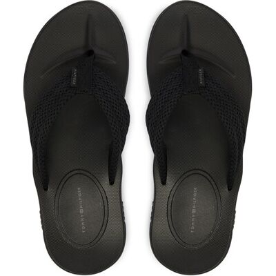 Tommy Hilfiger Zehentrenner Molded Padded Hilfiger B Sandal FM0FM05901 Schwarz 45 male Tommy Hilfiger Zehentrenner Molded Padded Hilfiger B Sandal FM0FM05901 Schwarz 45 male