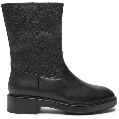 Calvin Klein Stiefeletten Flat Ankle Boot Mono Mix HW0HW02195 Schwarz 38 female Calvin Klein Stiefeletten Flat Ankle Boot Mono Mix HW0HW02195 Schwarz 38 female