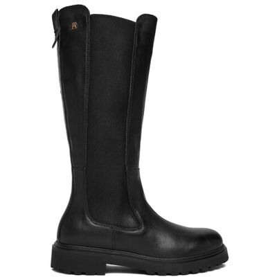 Tommy Hilfiger Stiefel Th Lthr Cleated Long Boot FW0FW08985 Schwarz 37 female Tommy Hilfiger Stiefel Th Lthr Cleated Long Boot FW0FW08985 Schwarz 37 female