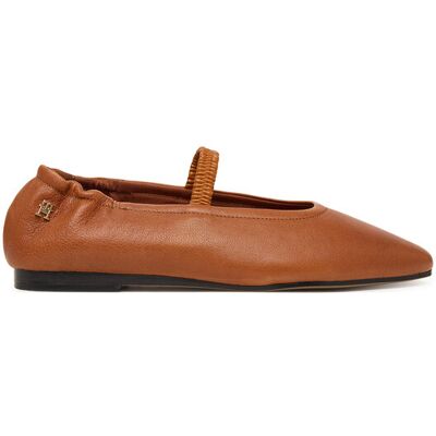 Tommy Hilfiger Ballerinas Soft Leather Ellastic Ballerina FW0FW09245 Braun 39 female Tommy Hilfiger Ballerinas Soft Leather Ellastic Ballerina FW0FW09245 Braun 39 female