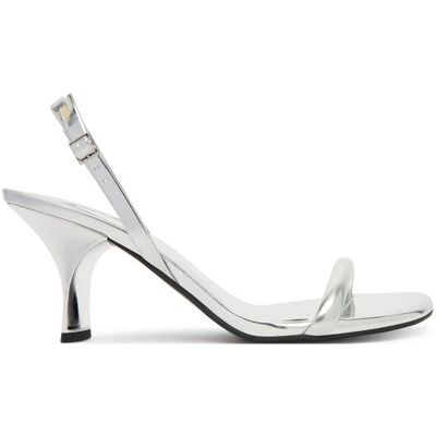 Calvin Klein Sandalen Sculpt Kitt Heel Strappy Lth Met HW0HW02709 Silberfarben 38 female Calvin Klein Sandalen Sculpt Kitt Heel Strappy Lth Met HW0HW02709 Silberfarben 38 female