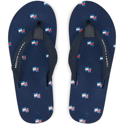 Tommy Hilfiger Pantoletten T3X8-34409-0058 Blau 35 male Tommy Hilfiger Pantoletten T3X8-34409-0058 Blau 35 male