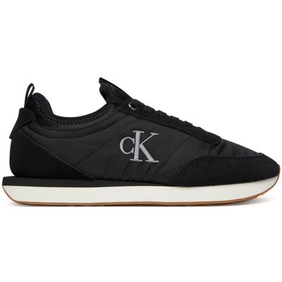 Calvin Klein Sneakers Retro Runner Sock Laceup Mix Mat YW0YW02060 Schwarz 37 female Calvin Klein Sneakers Retro Runner Sock Laceup Mix Mat YW0YW02060 Schwarz 37 female