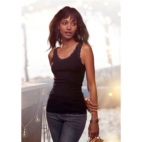 H.I.S Spitzentop Damen Schwarz Gr.32/34